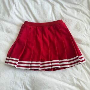 Tailgate USC UGA Cheerleader Pleated Mini Skirt Red White High Waisted XS
